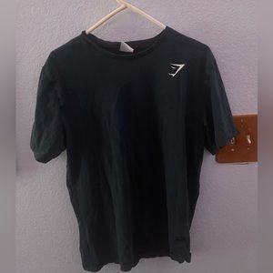 Medium, navy blue gym, shark T-shirt